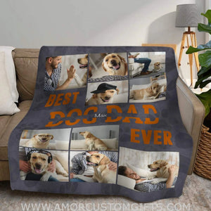 Blankets Best Dog Dad Blanket, Best Dog Dad Gift HN590