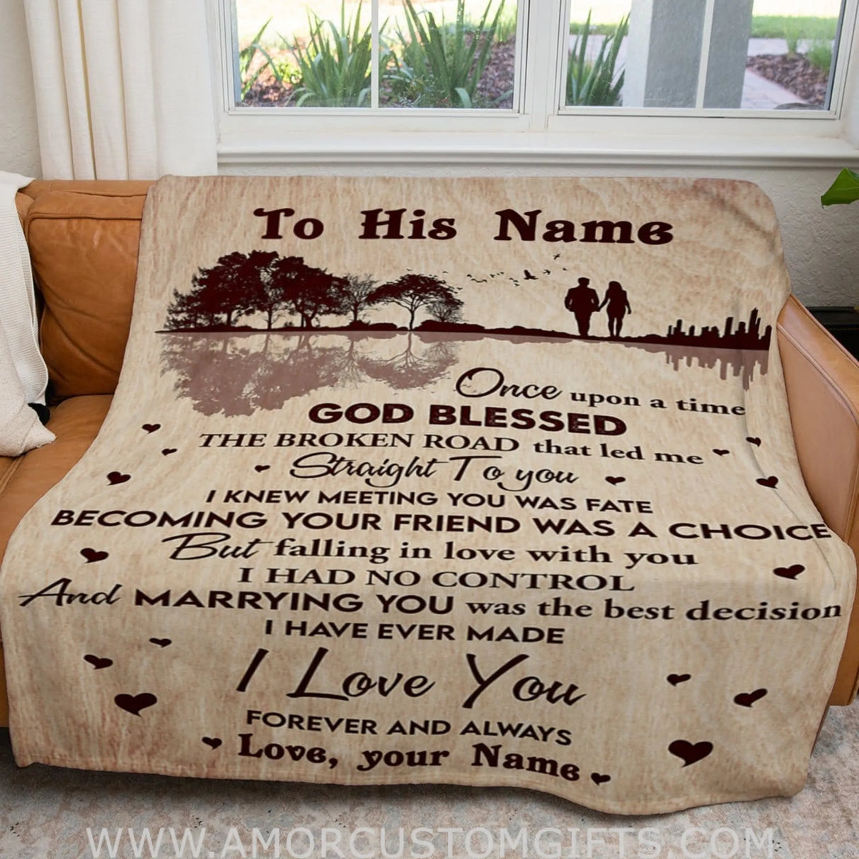 Blankets Blanket Gift For Him, Anniversary Gift For Husband, Once Upon a Time