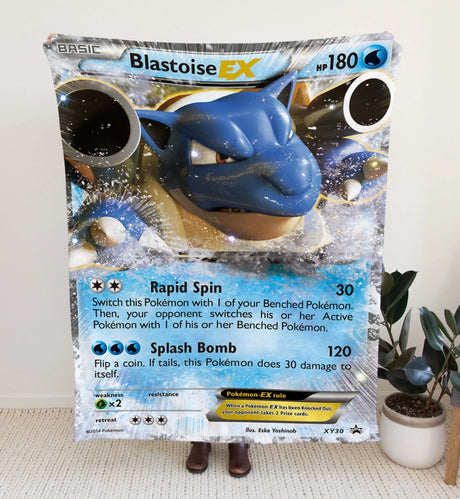 Blastoise Ex Xy Series Blanket 30X40