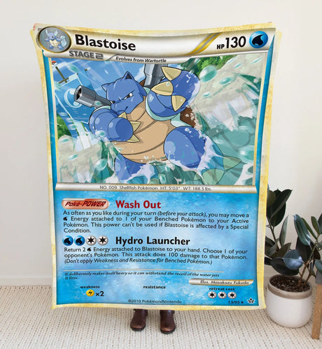 Blastoise Heartgold & Soulsilver Series Blanket 30X40