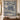 Blue Cream Nativity woven blanket displayed as a wall tapestry above a console with Advent candles