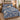 Blue Road to Bethlehem Nativity quilt bedding set with 2 matching pillowcases on a bed with Christmas decor