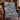 Blue Road to Bethlehem Pattern woven blanket with custom family name, holiday room view