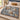 Blue Squirrel Hazelnut Pattern woven blanket spread on a bed