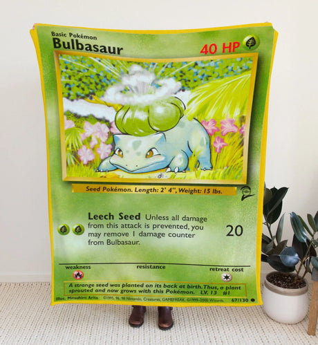 Bulbasaur Base Series Sherpa Blanket 50’X60’