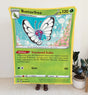 Butterfree Sword & Shield Series Sherpa Blanket | Custom Pk Trading Card Personalize Anime Fan Gift