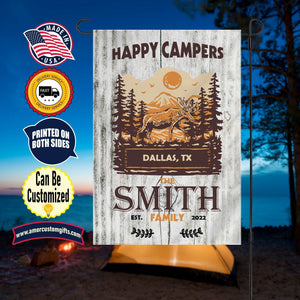 Yard Signs & Flags Camping Holiday Summer Trip Garden House Flag, SPECIAL 2 SIDE PRINTINGS, Custom Garden House Flag, Custom Your Family's Name Flag