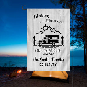 Yard Signs & Flags Car Camping Garden House Flag, SPECIAL 2 SIDE PRINTINGS, Camping Garden House Flag, Custom Your Family's Name Flag