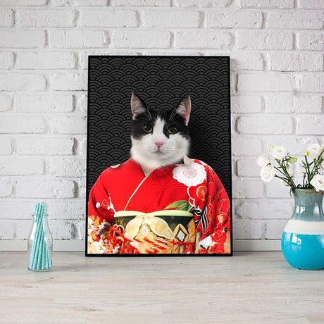 Posters, Prints, & Visual Artwork Cat Lovers - Cat Kimono - Personalized Pet Poster Canvas Print