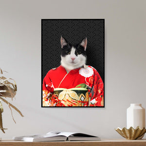 Posters, Prints, & Visual Artwork Cat Lovers - Cat Kimono - Personalized Pet Poster Canvas Print