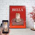 Posters, Prints, & Visual Artwork Cat Lovers - Cat On Luxury Couch - Personalized Pet Poster Canvas Print