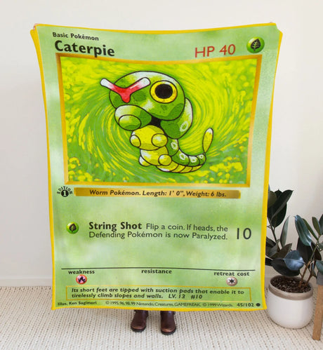 Caterpie Base Series Sherpa Blanket 50’X60’