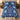 Celestial Blue Christmas Grove quilt bedding set with 2 matching pillowcases on a bed in a festive bedroom