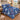 Celestial Blue Christmas Grove quilt bedding set with 2 matching pillowcases in a cozy holiday bedroom