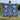 Celestial Blue Christmas Grove woven blanket held up outdoors by a lake