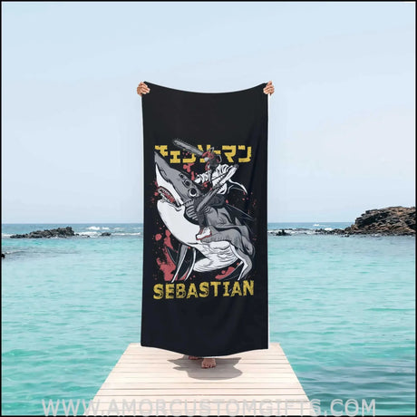 Towels Chainsaw Man 02 Boy Personalized Towel Kids Beach Towel, Boy Beach Towels, Name Berserk Guts Bath Towels