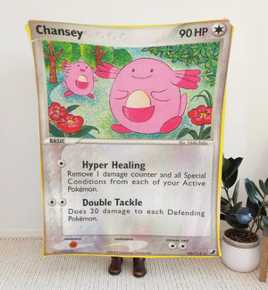Chansey Ex Series Blanket | Custom Pk Trading Card Personalize Anime Fan Gift