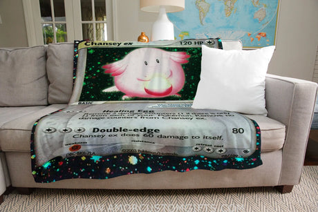Chansey Ex Ex Series Blanket | Custom Pk Trading Card Personalize Anime Fan Gift 50X60