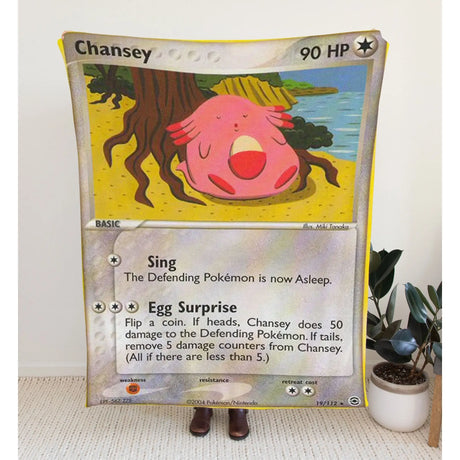 Chansey Ex Series Blanket | Custom Pk Trading Card Personalize Anime Fan Gift 30X40