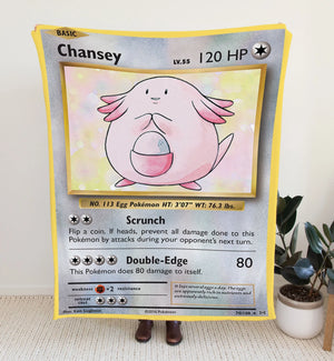 Chansey Xy Series Blanket | Custom Pk Trading Card Personalize Anime Fan Gift 30X40