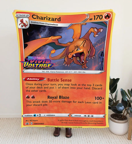 Charizard Sword & Shield Series Blanket 30X40