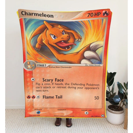 Charmeleon Ex Series Blanket | Custom Pk Trading Card Personalize Anime Fan Gift 30X40