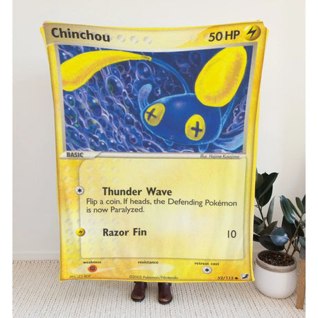 Chinchou Ex Series Blanket | Custom Pk Trading Card Personalize Anime Fan Gift 30X40