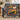 Christmas tree house woven blanket draped over a sofa
