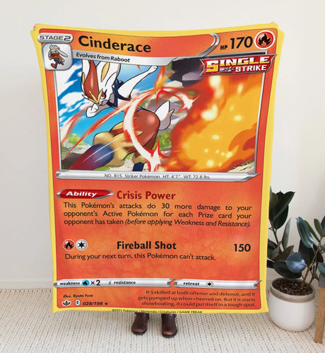 Cinderace Sword & Shield Series Blanket 30X40