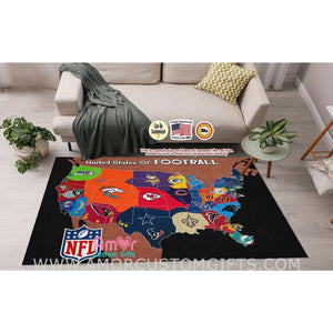 Mats & Rugs Custom American Football Teams Map Rugs |  Football Area Rug | USA National Football Home Carpet, Mat, Home Decor