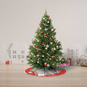 Christmas Tree Skirts Custom Christmas Village Santa Tree Skirt | Personalized Christmas Tree Skirt - Merry Xmas Holiday Home Decor