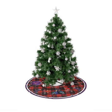 Christmas Tree Skirts Custom Disney Villains Pattern Christmas Tree Skirt | Personalized Christmas Tree Skirt - Merry Xmas Holiday Home Decor