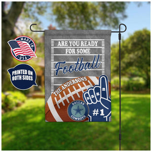Yard Signs & Flags Custom Family Name Football Team Flag, SPECIAL 2 SIDE PRINTINGS, Personalized Welcome Football House Flag, Family Yard Art