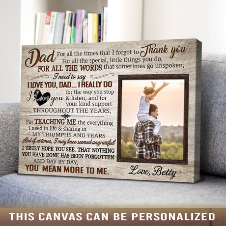 Personalized You Mean More To Me Letter Canvas Poster Print