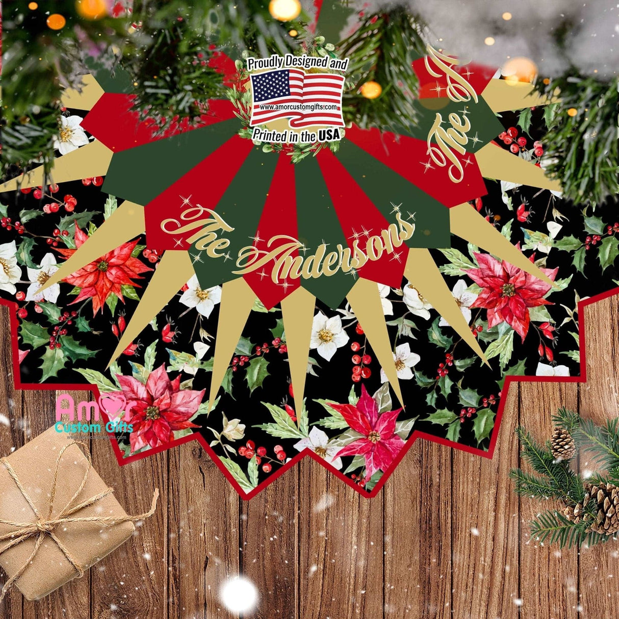 Christmas Tree Skirts Custom Judit Hajdu Christmas Tree Skirt | Personalized Christmas Tree Skirt - Merry Xmas Holiday Home Decor