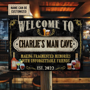 Metal Tin Signs Custom Man Cave Metal Tin Sign | Personalized Welcome To Proudly Serving Whatever You Bring