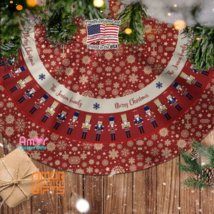 Christmas Tree Skirts Custom Nutcracker Xmas Christmas Tree Skirt | Personalized Christmas Tree Skirt - Merry Xmas Holiday Home Decor