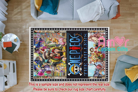 Mats & Rugs Custom One Piece Area Rug | Personalized Manga Anime Carpet Rug | One Piece Home Carpet, Mat, Home Decor