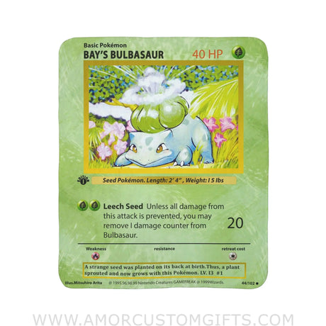 Blankets Custom PK  Bulbasaur Blanket | Personalized Bulbasaur Basic Blanket