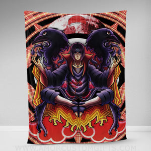 Trippy Meditating Itachi Akatsuki Naruto Blanket