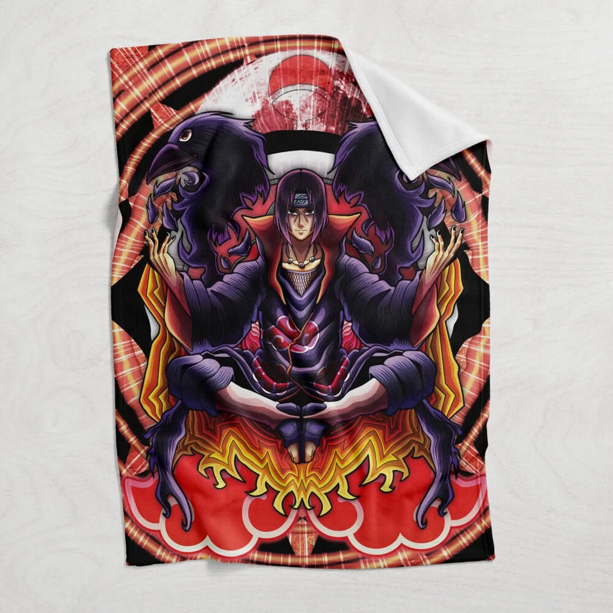 Trippy Meditating Itachi Akatsuki Naruto Blanket