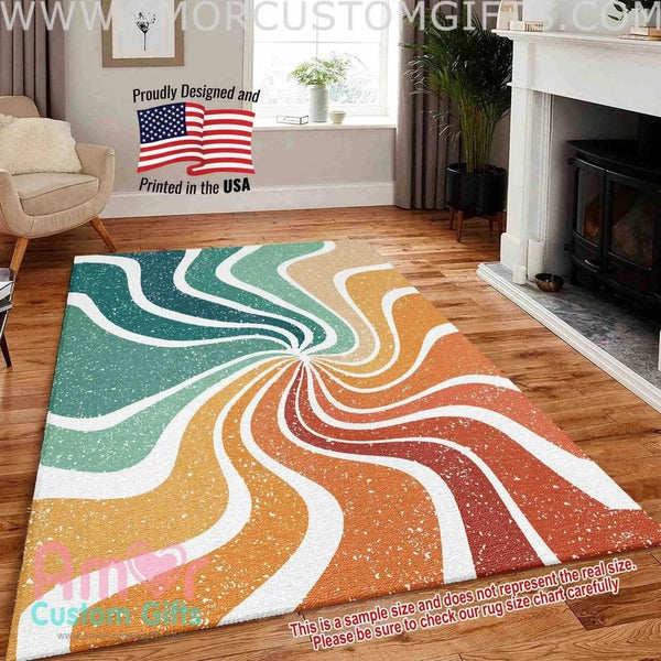 Vintage Twinkle Groovy Abstract Retro 70s 80s Sparkles Effect Rugs ...