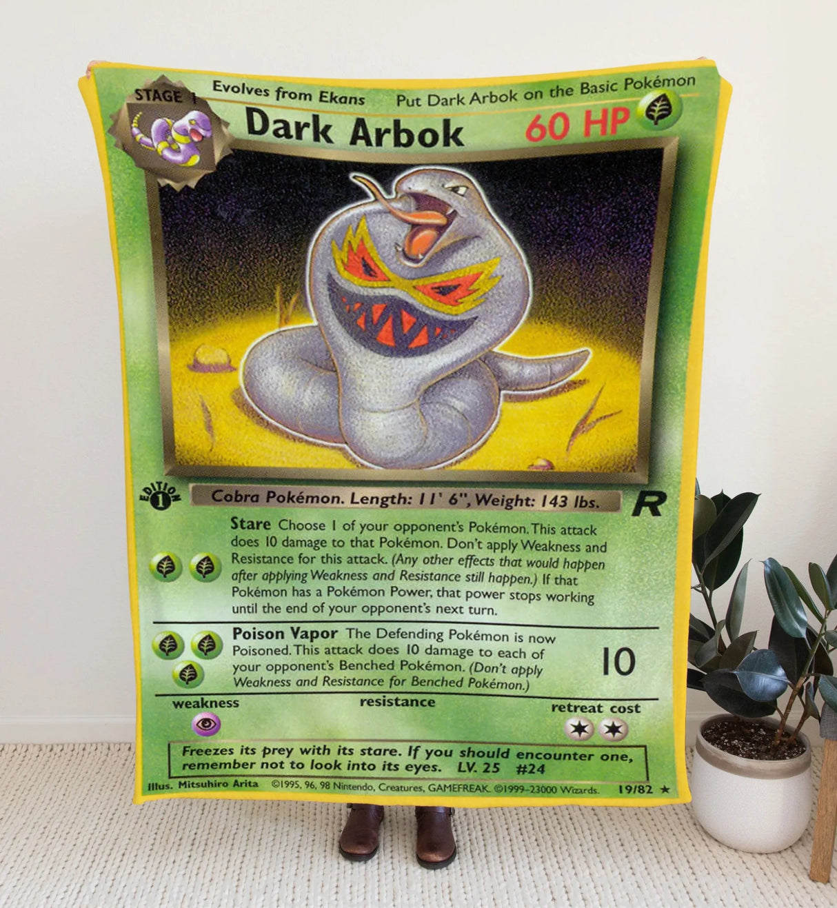 Dark Arbok Base Series Blanket