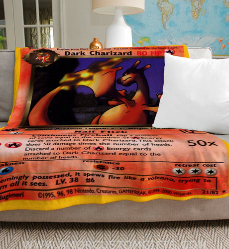 Dark Charizard Base Series Sherpa Blanket 60’X80’