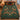 Deer and Cardinal Christmas Tree woven blanket spread on a bed with green and mustard pillows