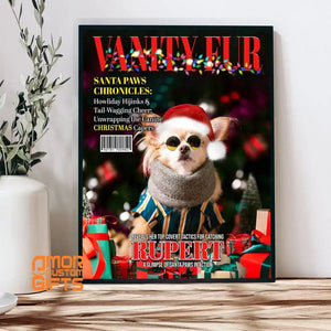 Posters, Prints, & Visual Artwork Dog Lovers - Dog Christmas Magazine 1 - Personalized Pet Poster Canvas Print