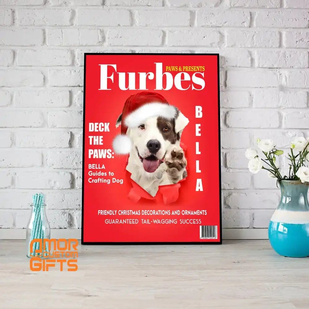 Posters, Prints, & Visual Artwork Dog Lovers - Dog Christmas Magazine 3- Personalized Pet Poster Canvas Print