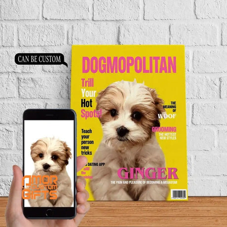 Posters, Prints, & Visual Artwork Dog Lovers - Dogmopolitan Magazine 3 - Personalized Pet Poster Canvas Print