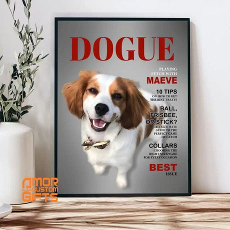 Posters, Prints, & Visual Artwork Dog Lovers - Dogue 2 - Personalized Pet Poster Canvas Print