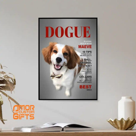 Posters, Prints, & Visual Artwork Dog Lovers - Dogue 2 - Personalized Pet Poster Canvas Print